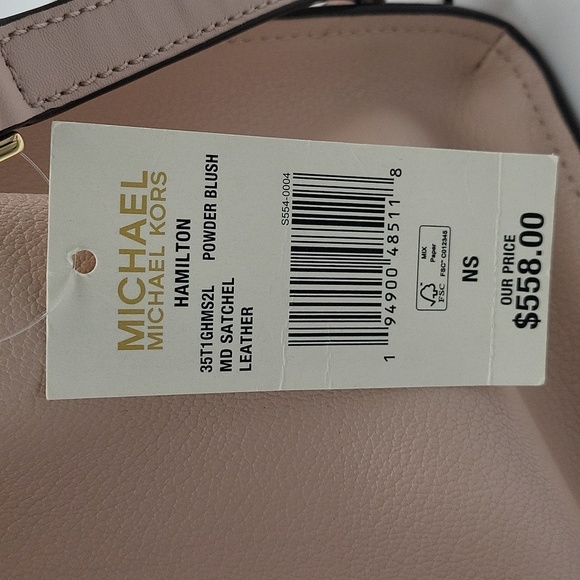 1436- Michael Kors Hamilton Leather Bag Pink Color NWT - Picture 6 of 12